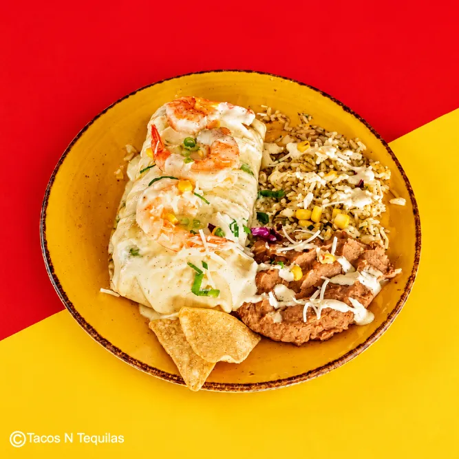 Chicken and Prawn Burrito — Belgrave